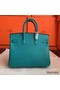 Hermes Birkin 25 Handmade Bag In Malachite Epsom Calfskin Replica