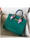 Hermes Birkin 25 Handmade Bag In Malachite Swift Leather Replica