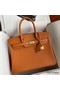 Hermes Birkin 25 Handmade Bag In Orange Clemence Leather Replica