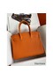 Hermes Birkin 25 Handmade Bag In Orange Clemence Leather Replica