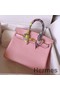 Hermes Birkin 25 Handmade Bag In Pink Swift Leather Replica