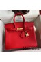 Hermes Birkin 25 Handmade Bag In Red Clemence Leather Replica