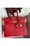 Hermes Birkin 25 Handmade Bag In Red Epsom Calfskin Replica