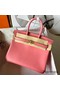Hermes Birkin 25 Handmade Bag In Rose Lipstick Swift Leather Replica