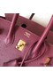Hermes Birkin 25 Handmade Bag In Ruby Clemence Leather Replica