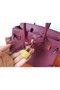 Hermes Birkin 25 Handmade Bag In Ruby Clemence Leather Replica