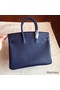 Hermes Birkin 25 Handmade Bag In Sapphire Epsom Calfskin Replica