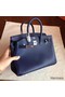 Hermes Birkin 25 Handmade Bag In Sapphire Epsom Calfskin Replica