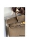 Hermes Birkin 25 Handmade Bag In Taupe Clemence Leather Replica