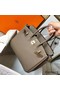 Hermes Birkin 25 Handmade Bag In Taupe Swift Leather Replica