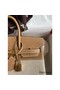 Hermes Birkin 25 Handmade Bag In Toile & Chai Epsom Leather Replica