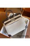Hermes Birkin 25 Handmade Bag In Toile & Chocolat Swift Leather Replica