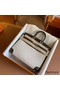 Hermes Birkin 25 Handmade Bag In Toile & Chocolat Swift Leather Replica