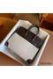 Hermes Birkin 25 Handmade Bag In Toile & Chocolat Swift Leather Replica