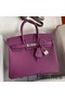 Hermes Birkin 25 Retourne Handmade Bag In Anemone Epsom Calfskin Replica