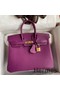 Hermes Birkin 25 Retourne Handmade Bag In Anemone Swift Calfskin Replica