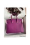 Hermes Birkin 25 Retourne Handmade Bag In Anemone Swift Calfskin Replica