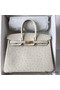 Hermes Birkin 25 Retourne Handmade Bag In Beton Ostrich Leather Replica