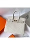 Hermes Birkin 25 Retourne Handmade Bag In Beton Ostrich Leather Replica