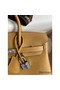 Hermes Birkin 25 Retourne Handmade Bag In Biscuit Clemence Leather Replica
