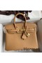 Hermes Birkin 25 Retourne Handmade Bag In Biscuit Epsom Calfskin Replica