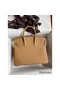 Hermes Birkin 25 Retourne Handmade Bag In Biscuit Epsom Calfskin Replica