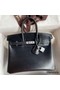 Hermes Birkin 25 Retourne Handmade Bag In Black Box Calfskin Replica