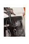 Hermes Birkin 25 Retourne Handmade Bag In Black Shiny Alligator Leather Replica