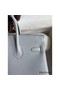 Hermes Birkin 25 Retourne Handmade Bag In Blue Glacier Clemence Leather Replica
