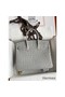 Hermes Birkin 25 Retourne Handmade Bag In Blue Glacier Ostrich Leather Replica