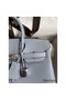 Hermes Birkin 25 Retourne Handmade Bag In Blue Lin Clemence Leather Replica