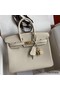 Hermes Birkin 25 Retourne Handmade Bag In Craie Epsom Calfskin Replica