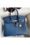 Hermes Birkin 25 Retourne Handmade Bag In Deep Blue Swift Calfskin Replica