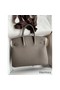 Hermes Birkin 25 Retourne Handmade Bag In Etain Clemence Leather Replica