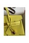 Hermes Birkin 25 Retourne Handmade Bag In Lime Epsom Calfskin Replica