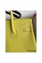 Hermes Birkin 25 Retourne Handmade Bag In Lime Epsom Calfskin Replica