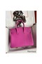 Hermes Birkin 25 Retourne Handmade Bag In Magnolia Clemence Leather Replica