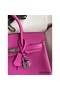 Hermes Birkin 25 Retourne Handmade Bag In Magnolia Clemence Leather Replica