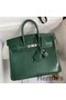 Hermes Birkin 25 Retourne Handmade Bag In Malachite Lizard Leather Replica