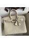 Hermes Birkin 25 Retourne Handmade Bag In Nata Matte Alligator Leather Replica