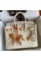 Hermes Birkin 25 Retourne Handmade Bag In Nata Swift Calfskin Replica
