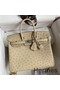 Hermes Birkin 25 Retourne Handmade Bag In Parchemin Ostrich Leather Replica