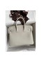 Hermes Birkin 25 Retourne Handmade Bag In Pearl Grey Clemence Leather Replica