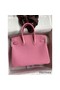 Hermes Birkin 25 Retourne Handmade Bag In Pink Clemence Leather Replica