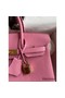 Hermes Birkin 25 Retourne Handmade Bag In Pink Clemence Leather Replica