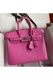 Hermes Birkin 25 Retourne Handmade Bag In Pink Lizard Leather Replica