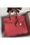 Hermes Birkin 25 Retourne Handmade Bag In Rose Lipstick Clemence Leather Replica