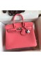 Hermes Birkin 25 Retourne Handmade Bag In Rose Lipstick Swift Calfskin Replica