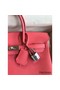 Hermes Birkin 25 Retourne Handmade Bag In Rose Lipstick Swift Calfskin Replica