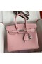 Hermes Birkin 25 Retourne Handmade Bag In Rose Sakura Epsom Calfskin Replica